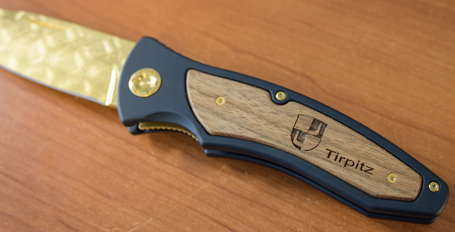 Böker Solingen Tirpitz-Damascus Gold