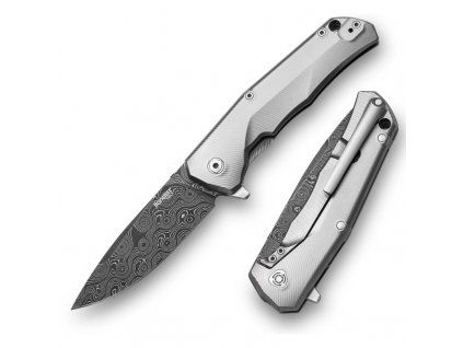 LionSteel T.R.E. Damascus RAINDROP, Titanium