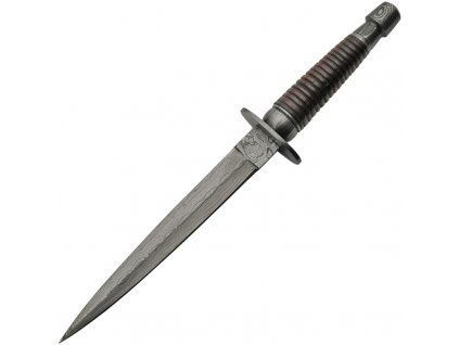 Damascus Commando Dagger Wood