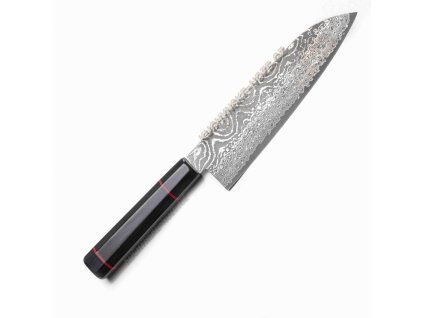 Kanetsune Namishibuki Santoku 180mm Damascus