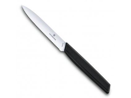 victorinox swiss modern nuz na zeleninu 10 cm cerny vroubkovany
