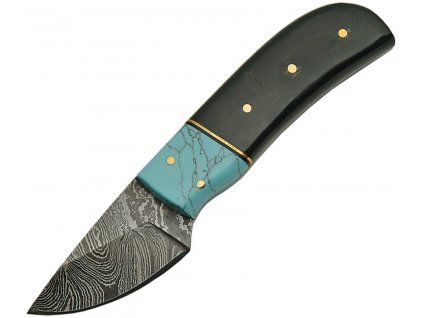 Damascus Skinner Horn Turquoise