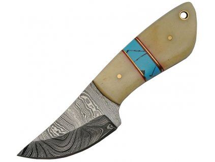 Damascus Fixed Blade Bone