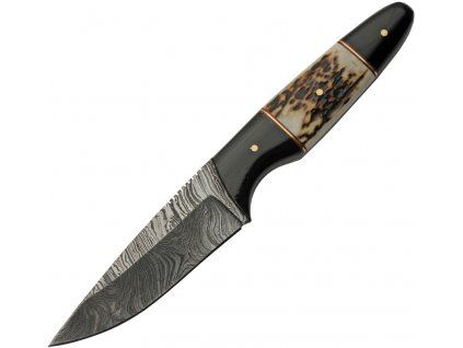 Damascus Fixed Blade Buffalo/Stag