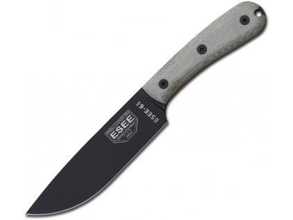 ESEE Plain Black Model 6 Modified Handle Sheath Leather
