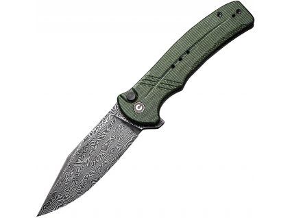 Civivi Cogent Damascus Green Micarta