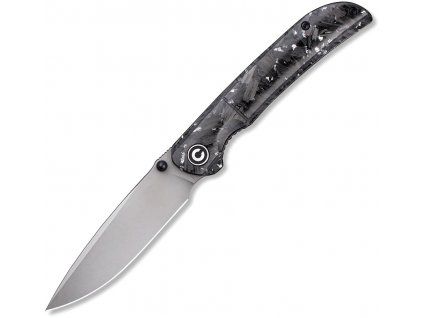 Civivi Imperium Stonewash Silver Carbon