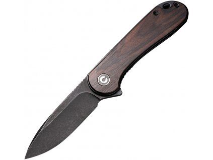 Civivi Elementum Black Stonewash Ebony Wood