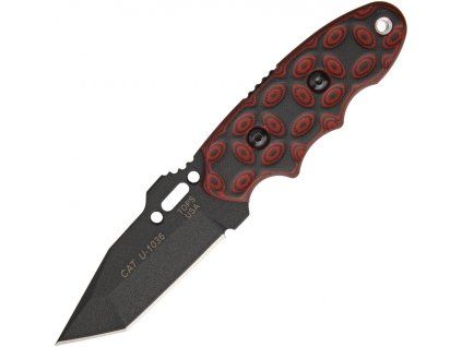 Tops CAT Tanto Red and Black G10