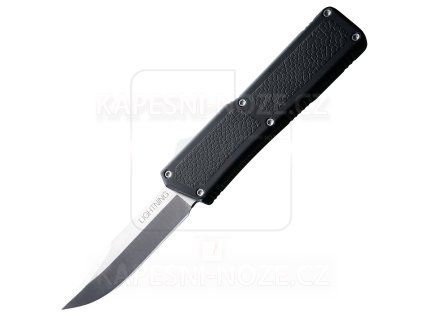 Lightning OTF Black - satin finished blade