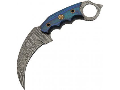 Damascus Talon Karambit Blue