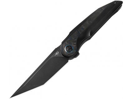 bestech knives blind fury black stonewash black titanium blue marble