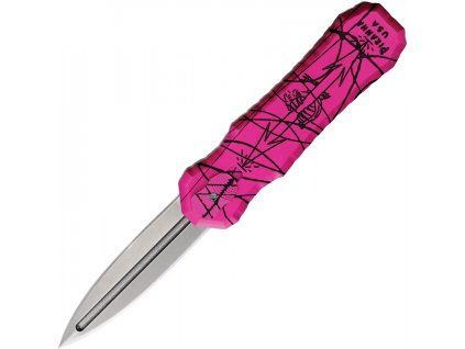 Piranha Knives Auto Excalibur OTF Stonewash Pink