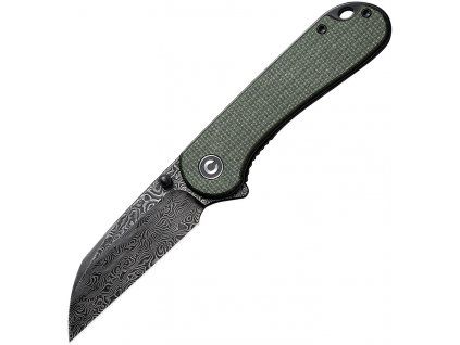 Civivi Elementum II Wharncliffe Damascus Green Micarta C18062A-FDS1