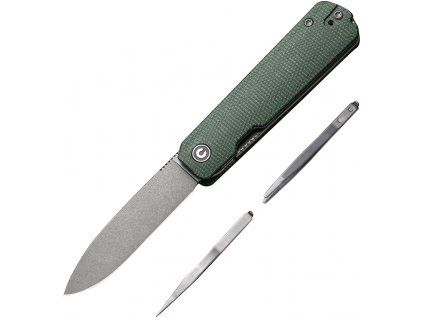 Civivi Sendy Stonewash DropPoint Green Micarta C21004A-1