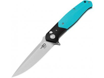 bestech knives swordfish buttonlock satin sandvik blue g10