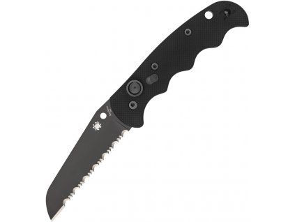 Spyderco Autonomy Black Serrated H2 Black G10 C165GSBBK