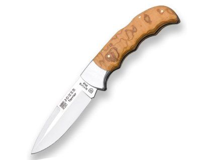 hunting folding knife joker terrier with olive wood handle ss bolster and blade length 9 cm