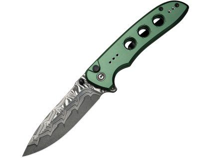 Civivi Hyperpulse Damascus Green Aluminum C23087A-DS1