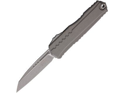 Microtech Cypher II Apocalyptic Wharncliffe Gray Aluminum