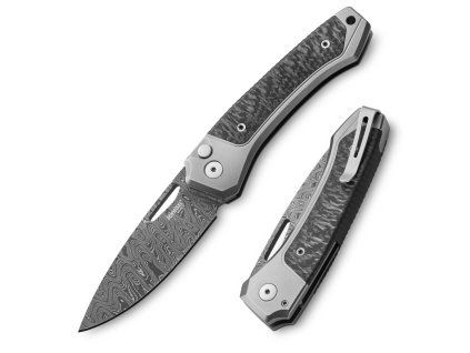 twain damascus gray titanium carbon fiber