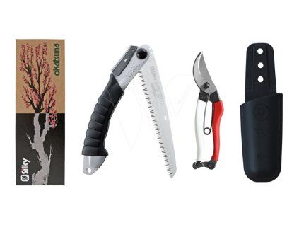 0121141 okatsune set forbici da pota okatsune 103 silky folding saw super accel 75