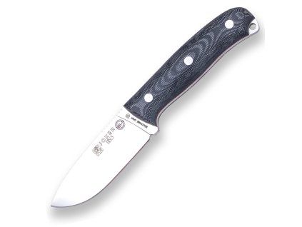 survival and bushcraft knife joker bs9 ursus stainless steel bohler n695 micarta canvas handle blade length 10 cm leather s (1)