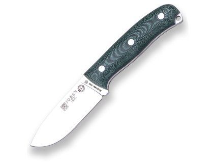 survival and bushcraft knife joker bs9 ursus stainless steel bohler n695 micarta canvas handle blade length 10 cm leather s (2)