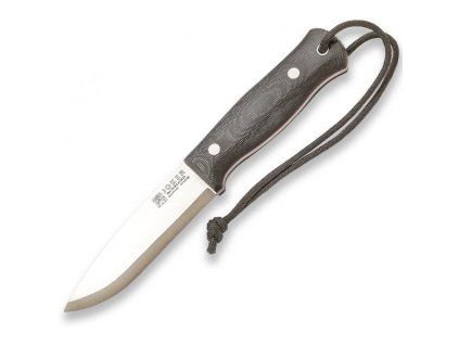 cuchillo bushcraft y supervivencia joker bushlord mango de micarta canvas negro con ferrocerio