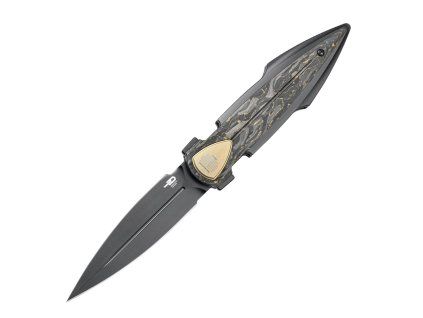 bestech knives ika dagger bt2602e black m390 black titanium gold marble carbon