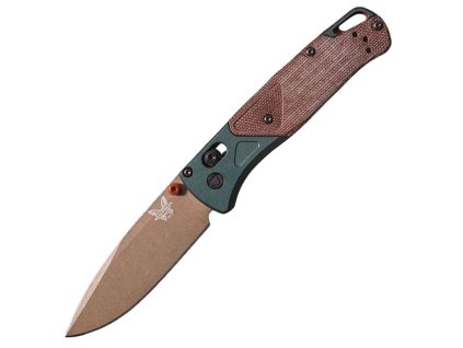 0124160 benchmade bugout 535fe 2602 taiga green aluminium brown canvas micarta