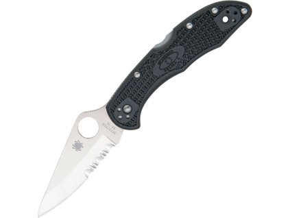 Spyderco Delica 4 Black FRN Lightweight Combination C11PSBK