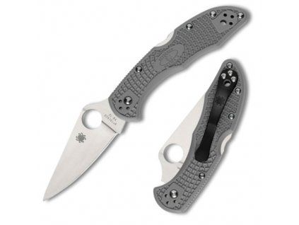 Spyderco Delica 4 Gray FRN Lightweight FlatGround