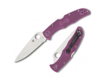 Spyderco Endura 4 Purple FRN Lightweight FlatGround