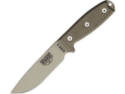 esee model 4 plain edge desert tan od green