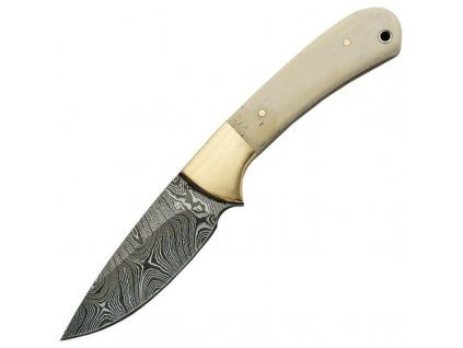 Damascus Small Skinner Bone Handle