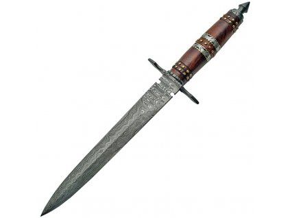 Damascus Dagger Rosewood