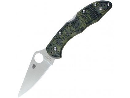 Spyderco Delica 4 ZomeGreen FRN FlatGround C11ZFPGR