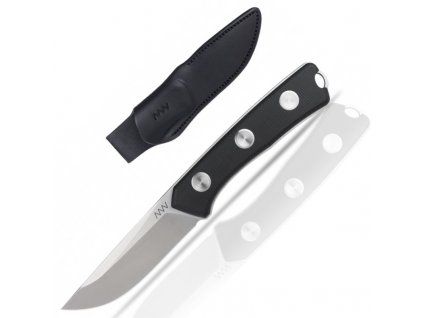 ACTA NON VERBA P200 Mk.II - STONEWASH, PLAIN EDGE, LEATHER SHEATH