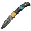 Damascus Horn/Turquoise