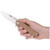 ACTA NON VERBA Z100 Mk.II - STONEWASH, LINER LOCK, PLAIN EDGE, G10,COYOTE
