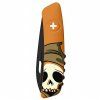 Swiza švýcarský nůž D01 Allblack Halloween Skull Head Orange