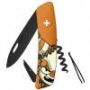 Swiza swiss folding knife D01 Allblack Halloween Clown Orange