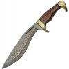Damascus Stacked Leather Kukri