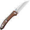 civivi hadros satin finish brown micarta