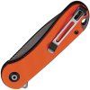 civivi elementum black stonewash orange g10