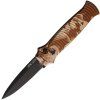Piranha Knives Auto Bodyguard Button Lock Desert