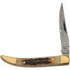 Damascus Toothpick Brass Stag
