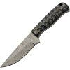 Damascus Grooved Fixed Blade Black