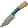 Damascus Skinner Camel Bone Green